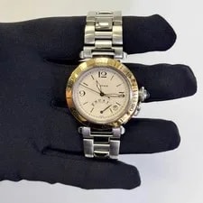 Cartier Pasha 38mm Cream Dial Ref# W31012H3 2