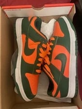 NIKE — Nike Dunk Low Retro Miami Hurricanes / / Low Top DD1391-300 — Sneaker — resale