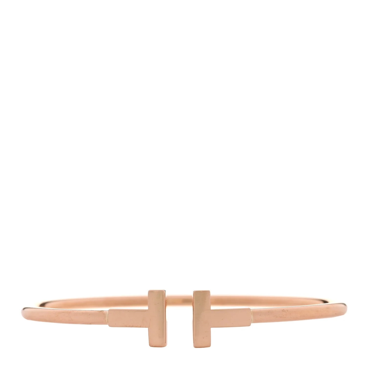 Tiffany & Co. — 18K Rose Gold Logo Hinged Bangle — Jewelry — resale