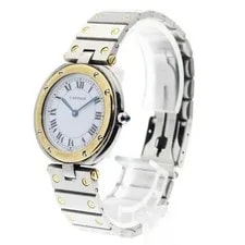 Cartier — Cartier Santos Round LM 32mm Ss/yg Quartz White Dial #C388 — Watch — resale