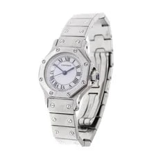 Cartier Santos Octagon SM 24mm SS White Dial Automatic #C282 2