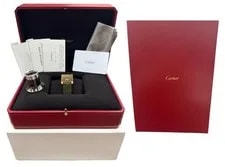 NEW 2026 Papers Cartier Tank À Guichets 18K Yellow Gold 25mm WGTA0234 4580 BOX 2