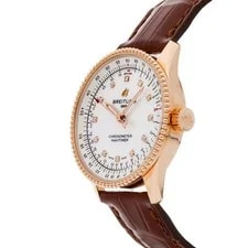 Breitling Navitimer Rose Gold Auto 35mm MOP Diamond Strap R17395211A1P2 2