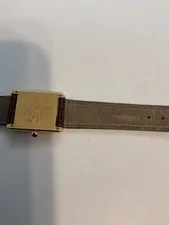 Must de Cartier Tank 590005 Vermeil 925 Gold on Silver Quartz Box Papers 3