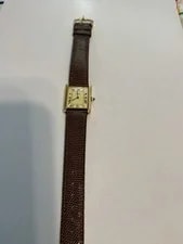 Must de Cartier Tank 590005 Vermeil 925 Gold on Silver Quartz Box Papers 4