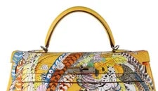 Hermes d'Or Custom Painted Kelly 35 w/Strap PHW 2