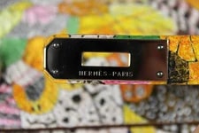 Hermes d'Or Custom Painted Kelly 35 w/Strap PHW 4