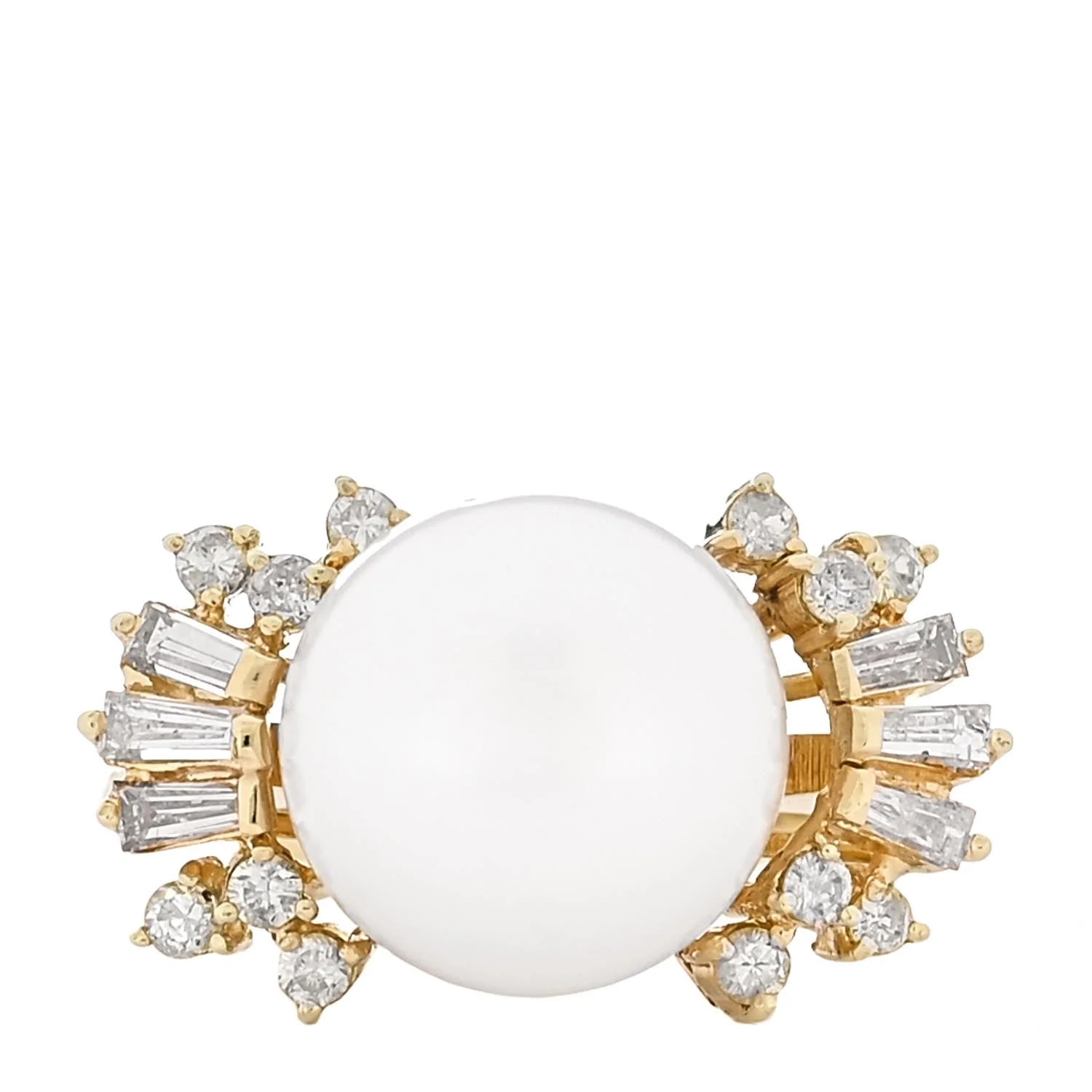 14K Yellow Gold Cultured Cocktail 46 3.75 — Jewelry — resale