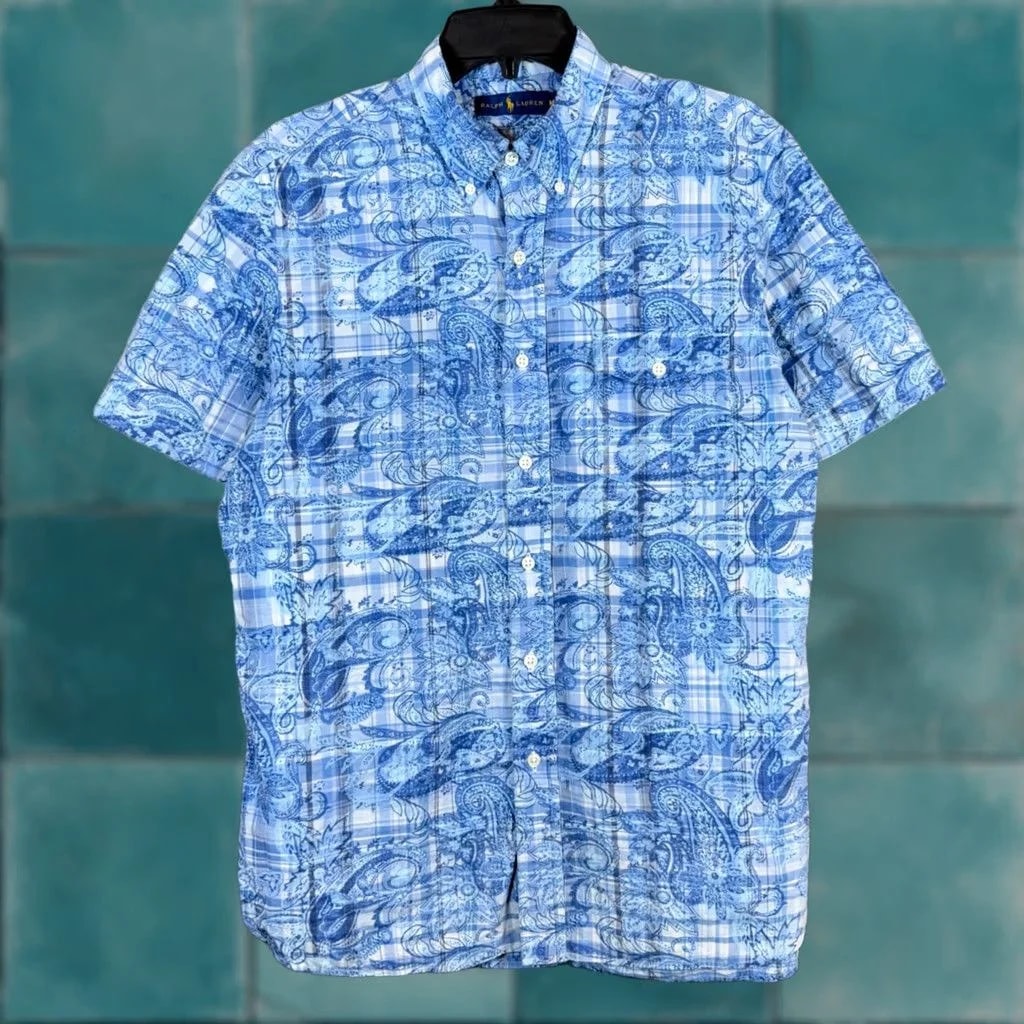 Polo Ralph Lauren — Polo Ralph Lauren Shirt ’s M Short Sleeve Button Up Flowers — streetwear — resale