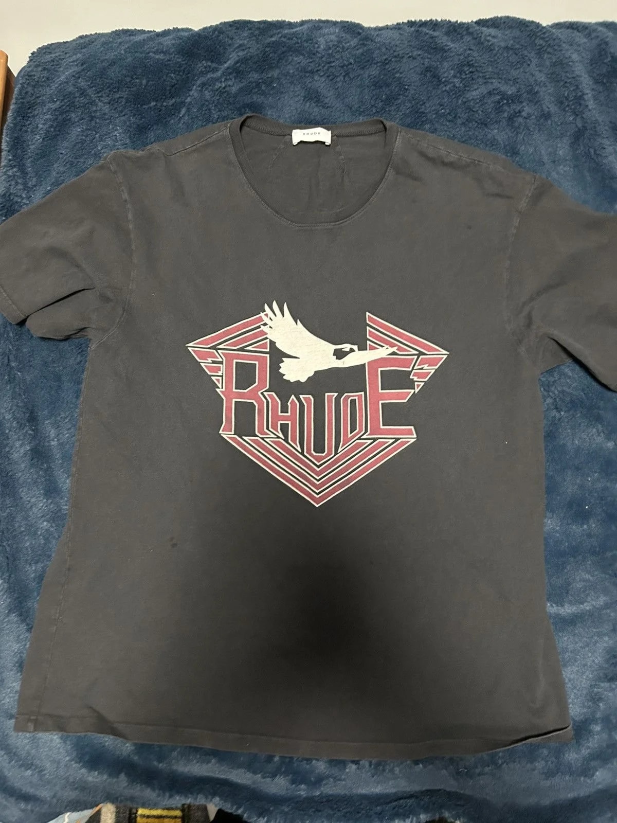 Rhude tee runs big 3