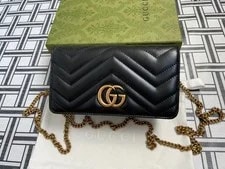Gucci Marmont Mini Chevron GG & Chain / Strap 3