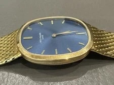 Patek Philippe Golden Ellipse Blue Sigma Dial 18k Yellow Gold 1971 Model 3548 4