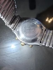 Breitling Chronomat Quartz Chronograph Date Blue/18ktGold Dial SS Bracelet 39mm 3