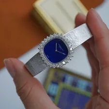 Audemars Piguet Lapis Diamond 18k White Gold Bracelet Manual 1970s 3