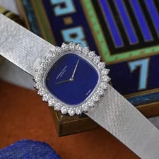 Audemars Piguet Lapis Diamond 18k White Gold Bracelet Manual 1970s 4