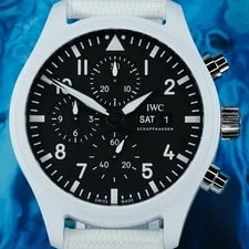 IWC Pilot Top Gun 'Lake Tahoe' White Ceramic Chronograph IW389105 2024 B&P 2