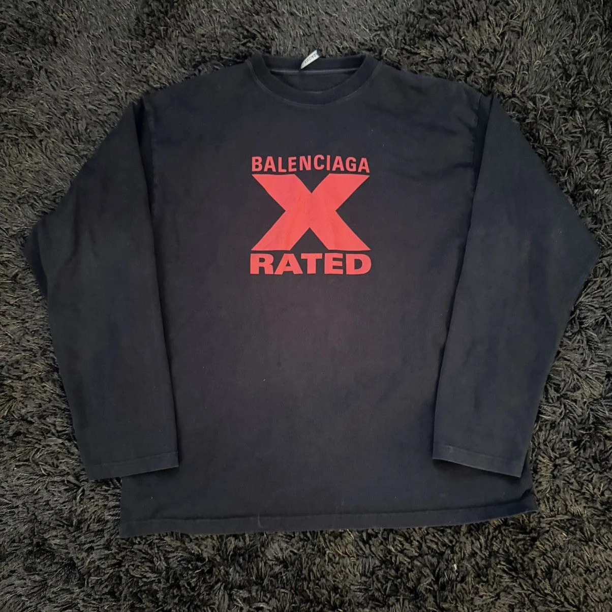 Balenciaga — Balenciaga “X-rated” Oversized Long Sleeve — streetwear — resale