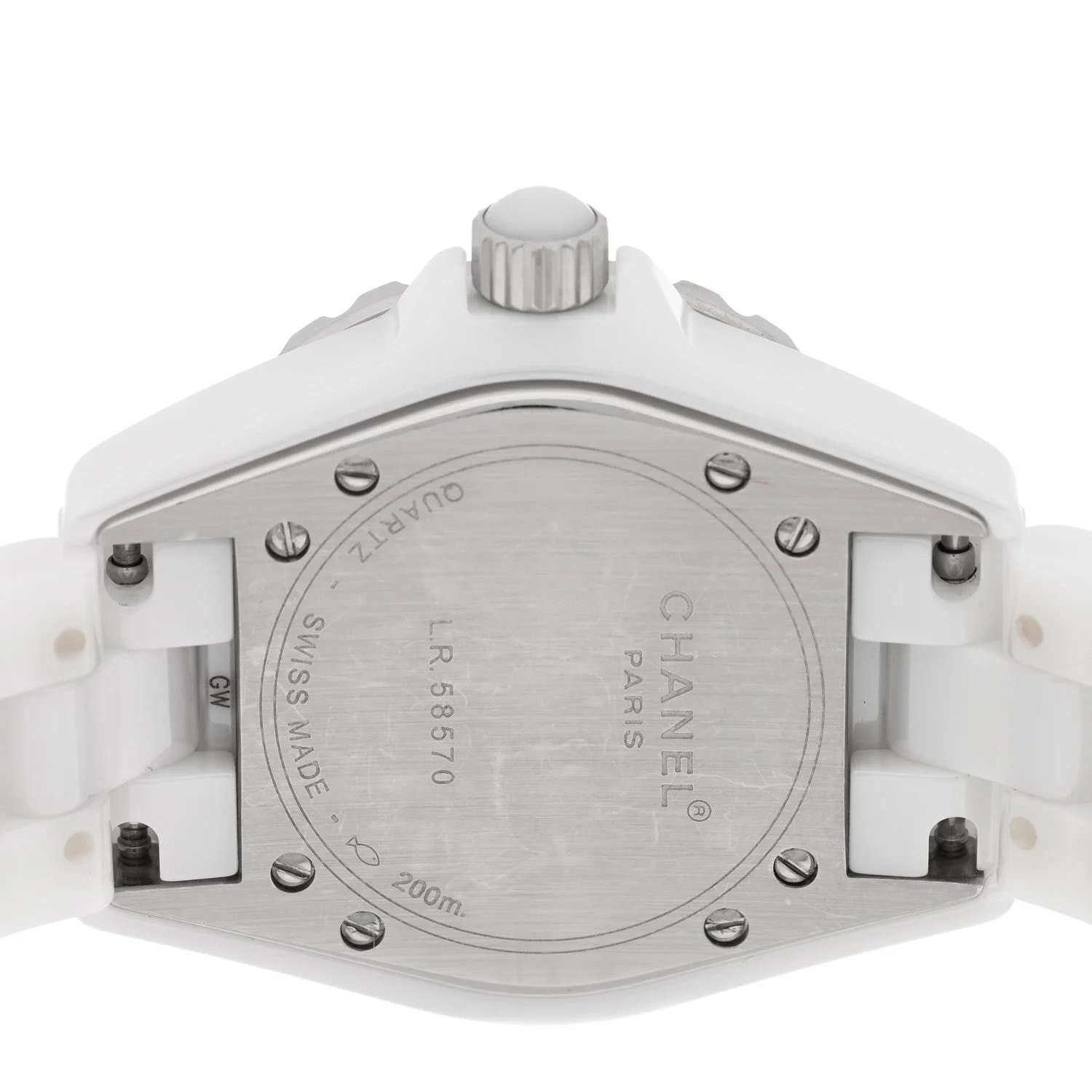 Stainless Steel Ceramic 33mm J12 Quartz White 4