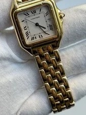 Cartier Panthere 1060 Large Quartz 18k Yellow Gold 28mm W25014B9 W/ Box 2