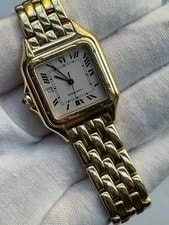 Cartier Panthere 1060 Large Quartz 18k Yellow Gold 28mm W25014B9 W/ Box 4