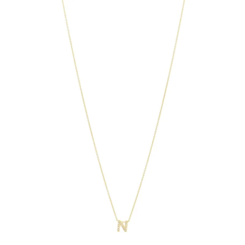 Roberto Coin — 18K Yellow Gold Tiny Treasures Love Letter N — Jewelry — resale