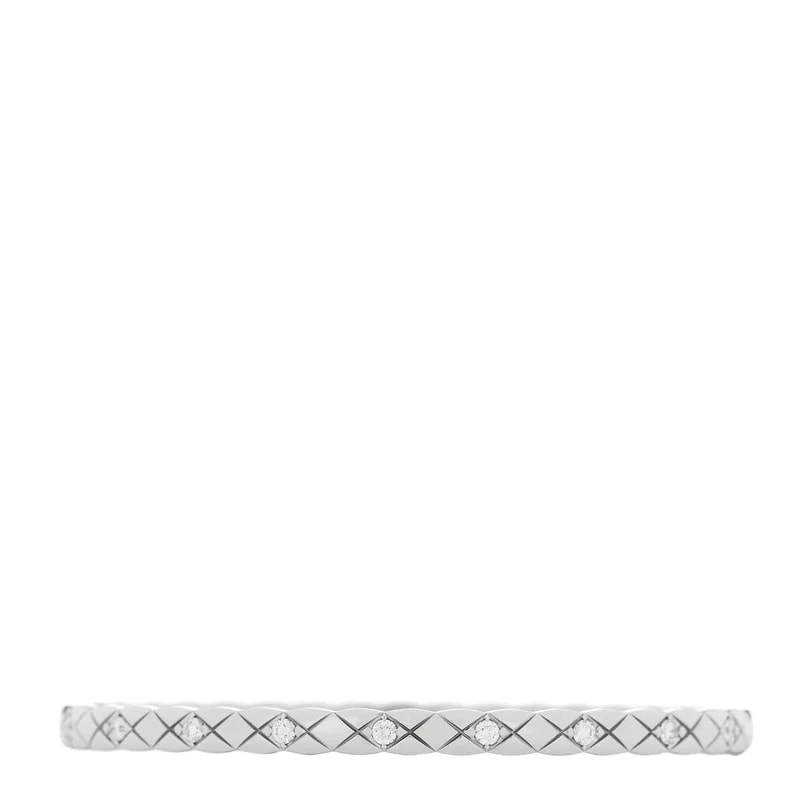 Chanel — 18K White Gold Coco Crush Cuff S — Jewelry — resale