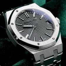 Audemars Piguet — Audemars Piguet Royal Oak Black Dial Stainless Steel 41mm Full SET 15510ST — Watch — resale