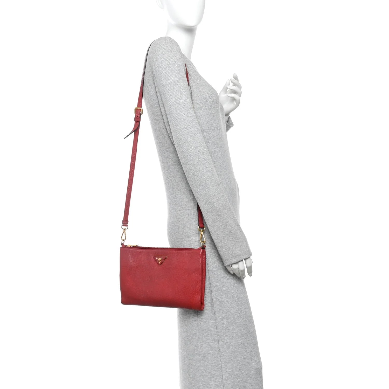 Vitello Daino Zippered Crossbody 2