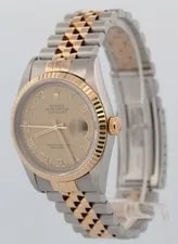 Papers Rolex DateJust Silver Two-Tone Yellow Gold Steel 36mm 16233 BOX 3