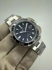 TAG Heuer — 2015 Tag Heuer Aquaracer Black Dial Ceramic Bezel 41mm Steel WAK2110 B+P — Watch — resale