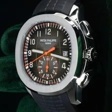 Patek Philippe Aquanaut Chronograph 42mm Black Steel Full SET 5968A 4