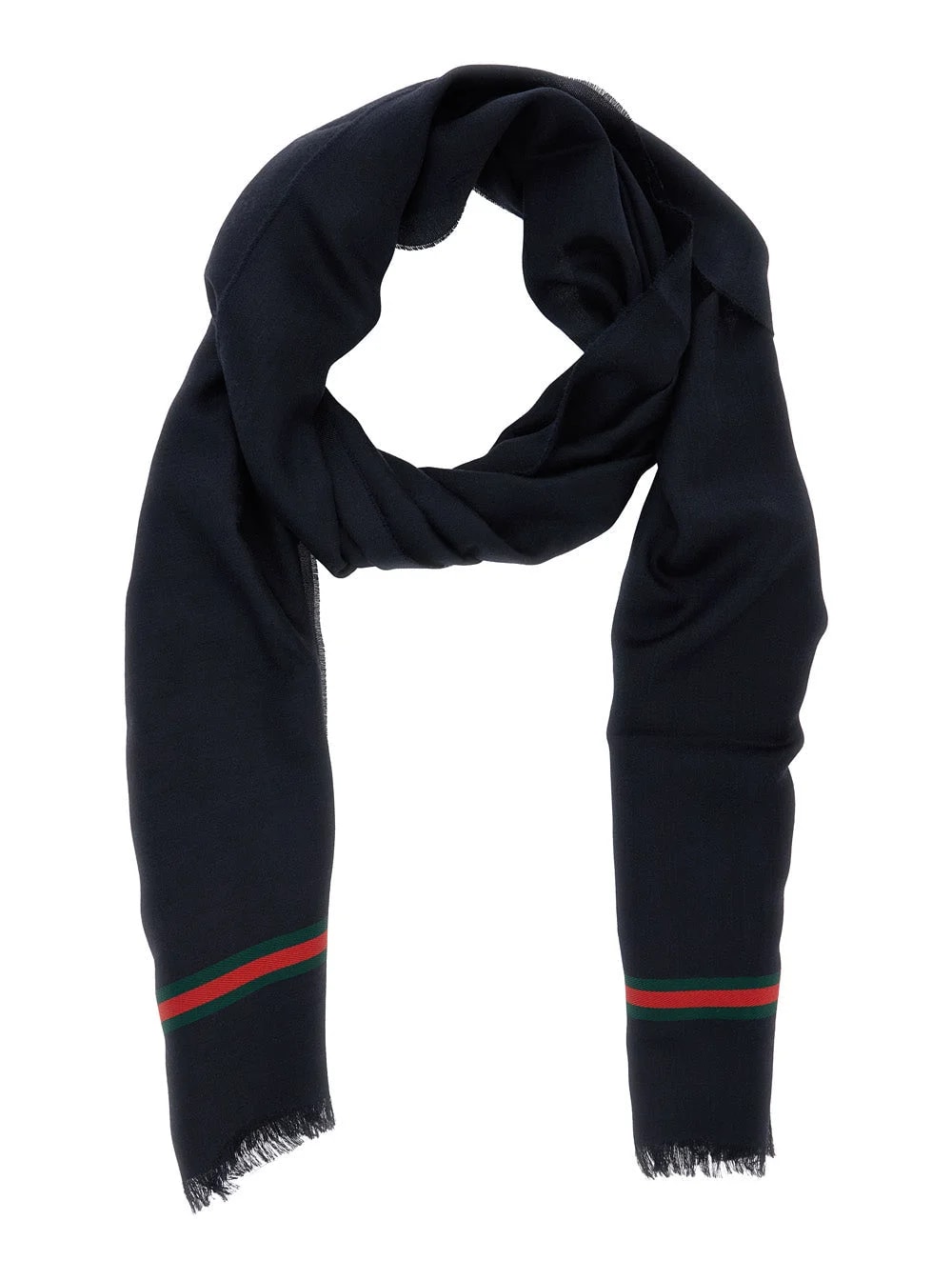 Gucci Web Stripe GG Logo Twill Scarf — Scarfs 2