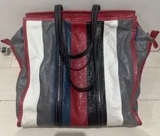 Balenciaga Bazar Shopper M Striped 2