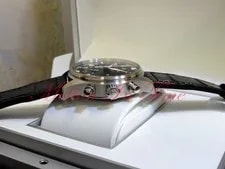 IWC Pilot's Chronograph Stainless Steel Black Dial Black CrocStrap 43mm IW377701 4