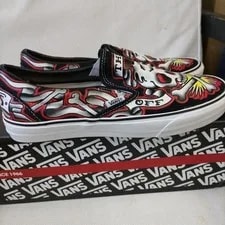 Vans Classic Slip-On Skully Tat WTX High Risk VN-0EYEAZY Us10 4