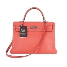 Hermès — Hermès Kelly 35 Bougainvillea Return PHW 2014 — Handbag — resale