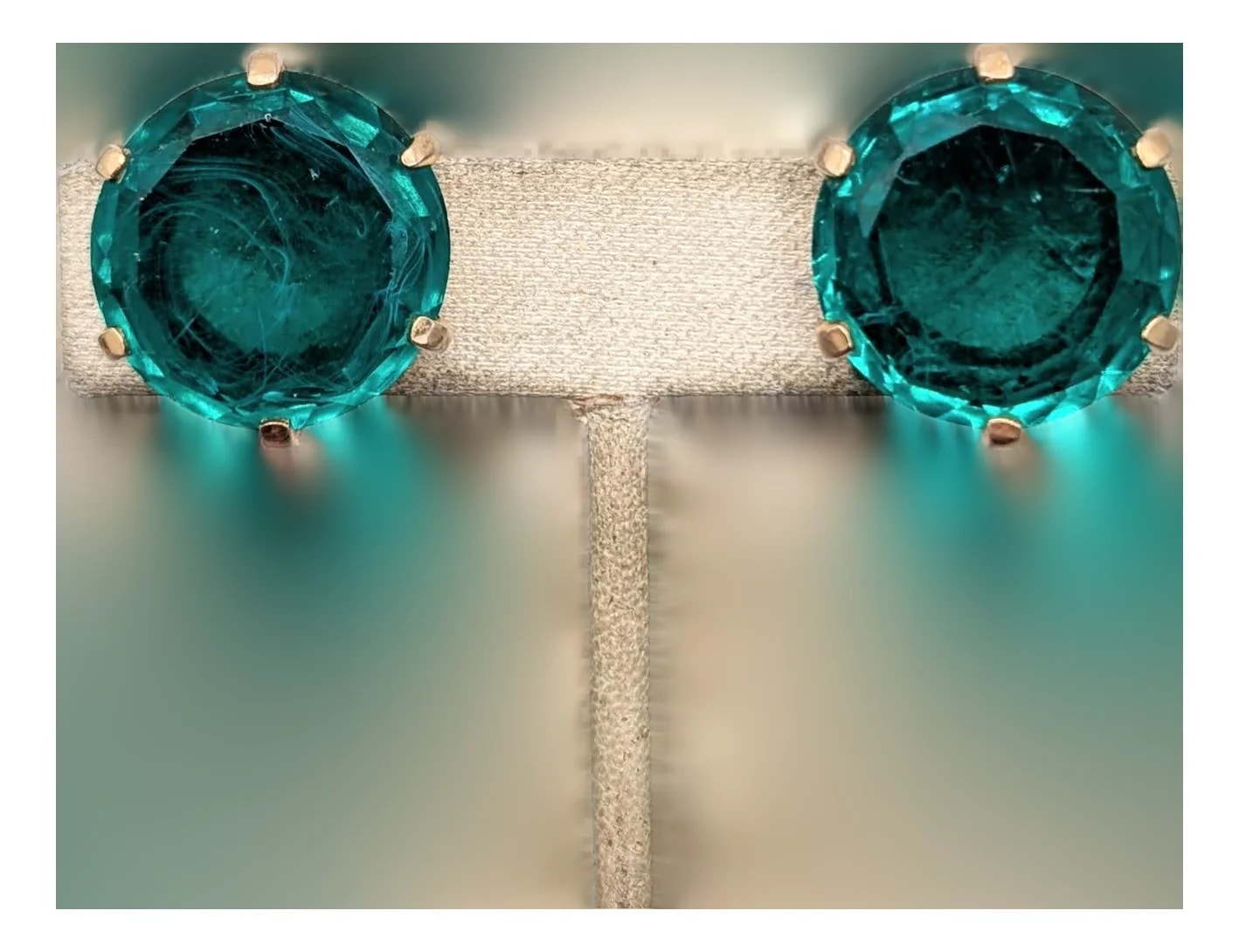 Trifari — 1950s Signed Crown Trifari Round Flawed Faux- Clip -2 Pieces — Jewelry — resale