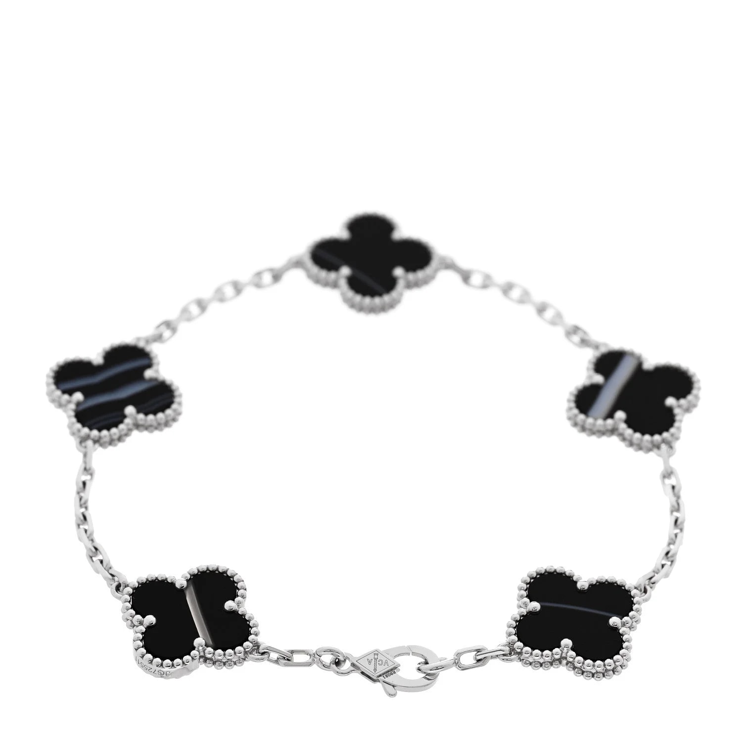 18K White Gold Veined 5 Motifs Alhambra 2