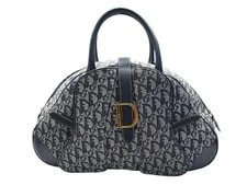 Dior — Auth Christian Dior Trotter Double Saddle Zip w/Dust — Handbag — resale