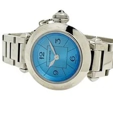 Cartier Miss Pasha 1st Anniversary SS Blue W3140024 LW407 F 2