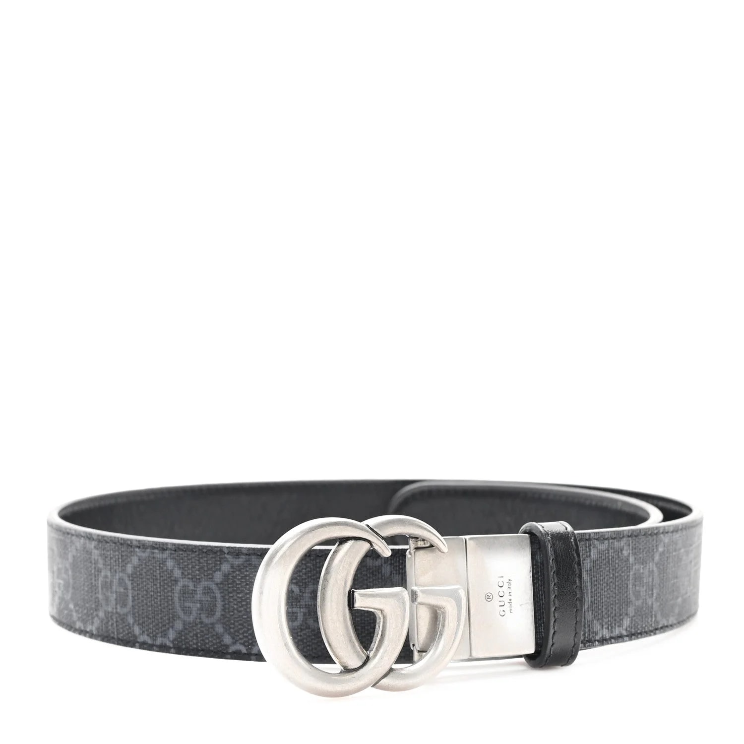 Gucci — Plutone Palladium Double G Reversible 30mm Belt 75 30 — Accessory — resale