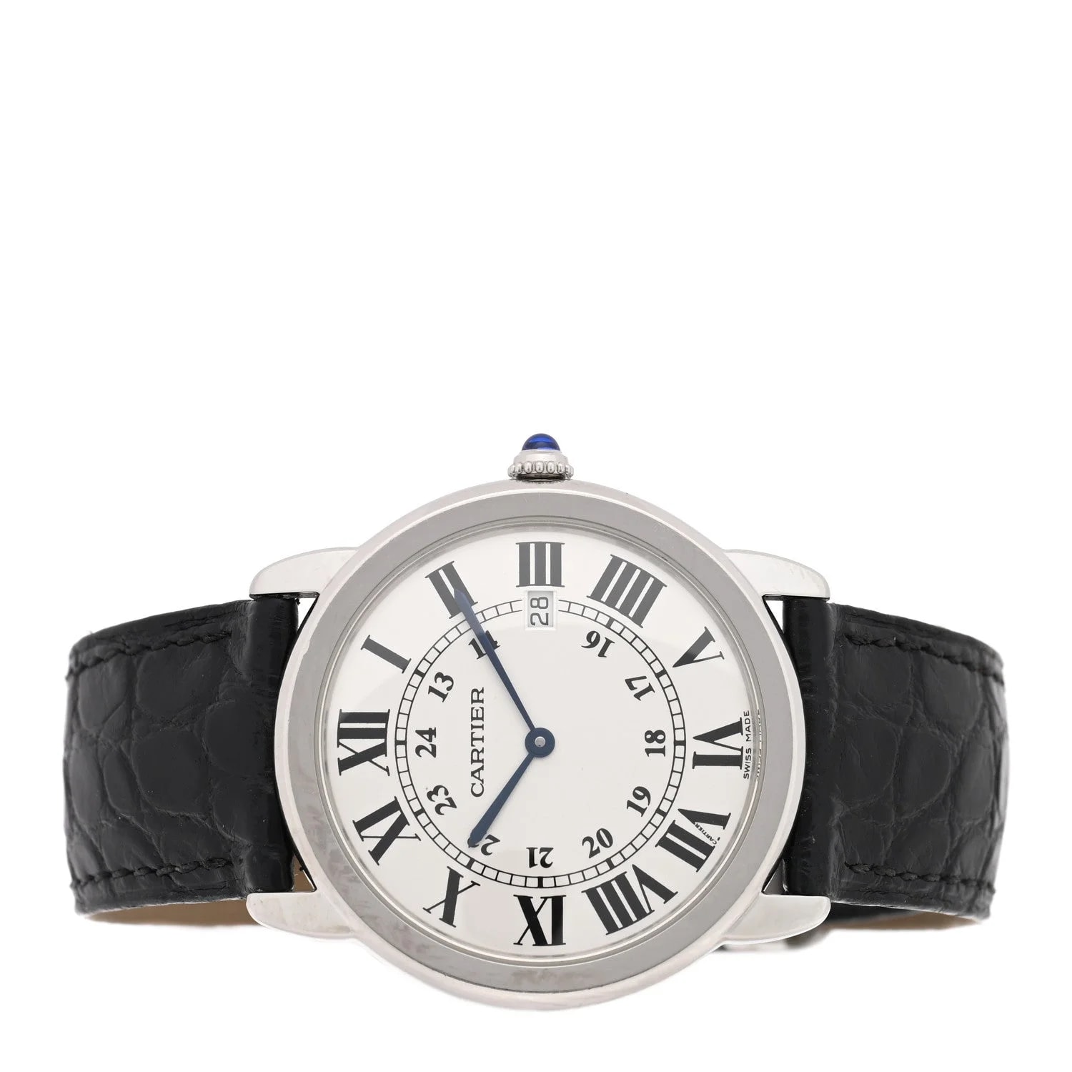 Stainless Steel Alligator 36mm Ronde Solo Quartz 2