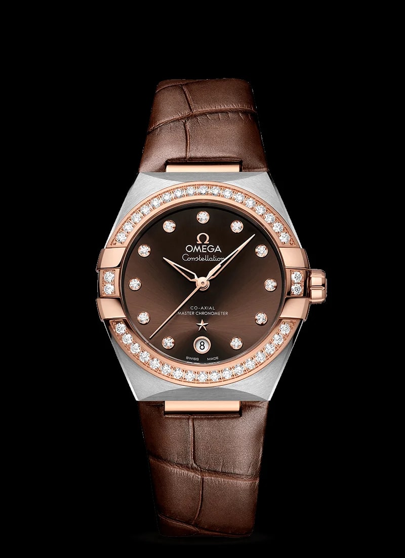 Worldofluxuryus — Omega Constellation Co-Axial Master Chronometer Stainless Steel & 18K Sedna™ Gold & Diamonds Lady’s — Watch — resale