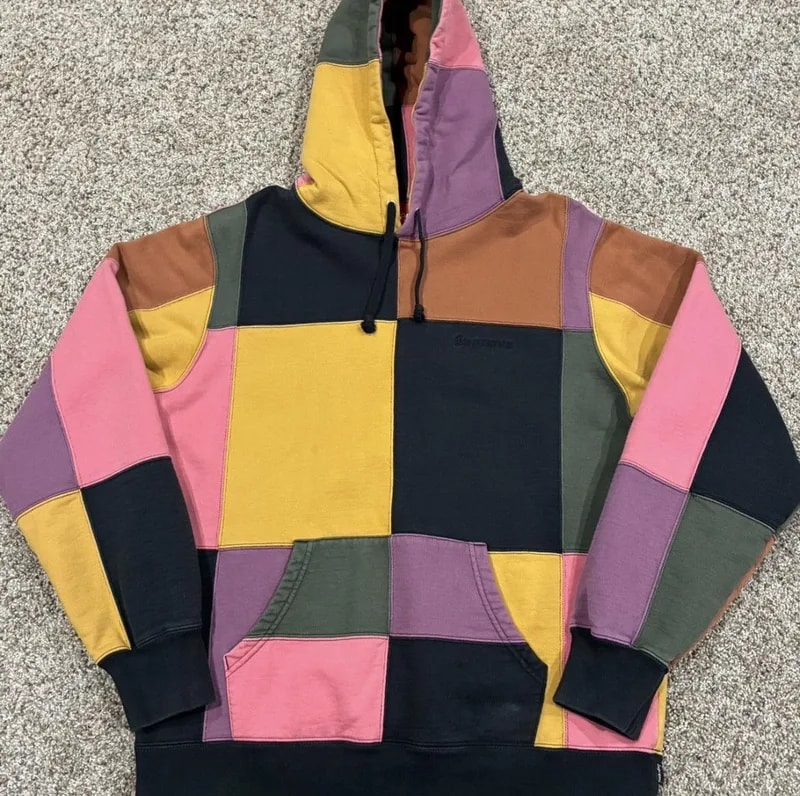 Supreme — Supreme Patchwork Hoodie — streetwear — resale