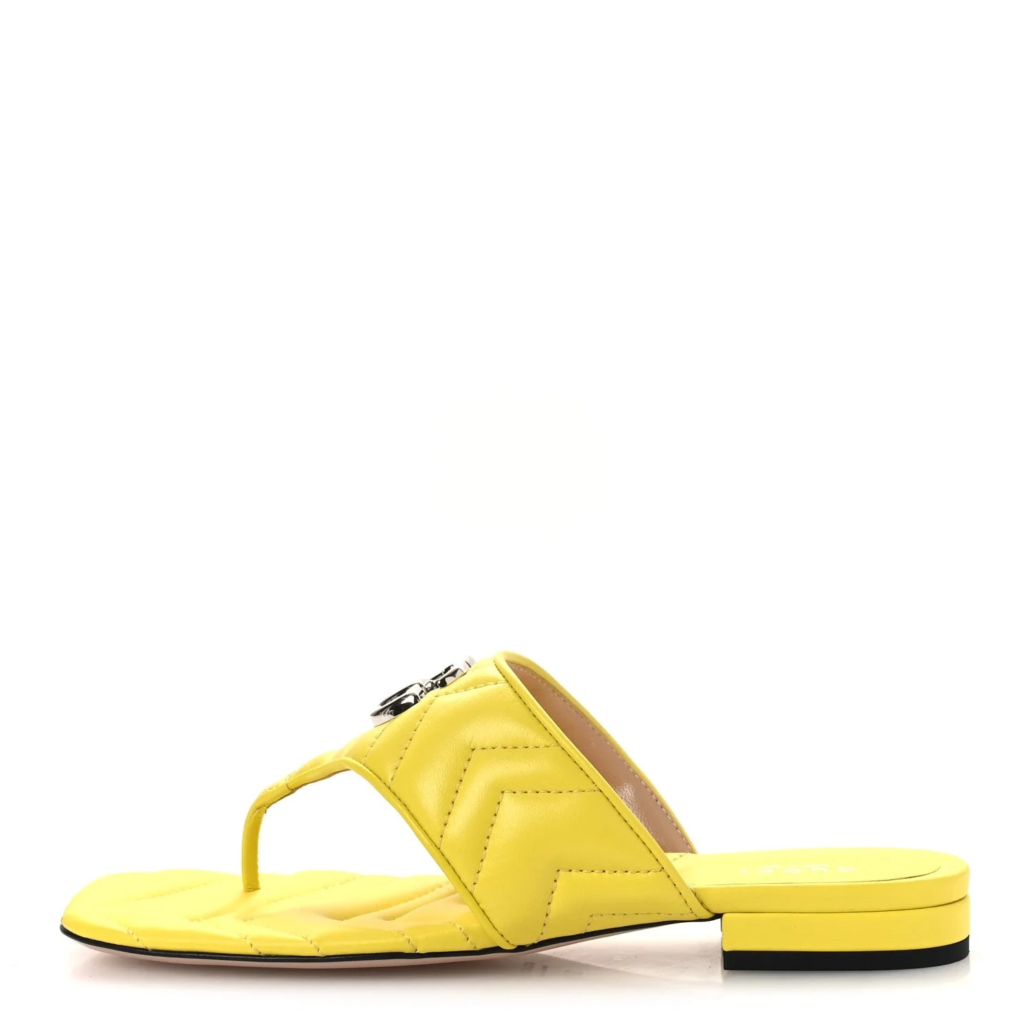 Gucci — Charlotte Double G Marmont Thong 37.5 Acid — Designer Shoe — resale