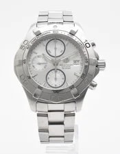 TAG Heuer Aquaracer CAF2111 Automatic Chronograph 300M 41mm Silver Dial 4