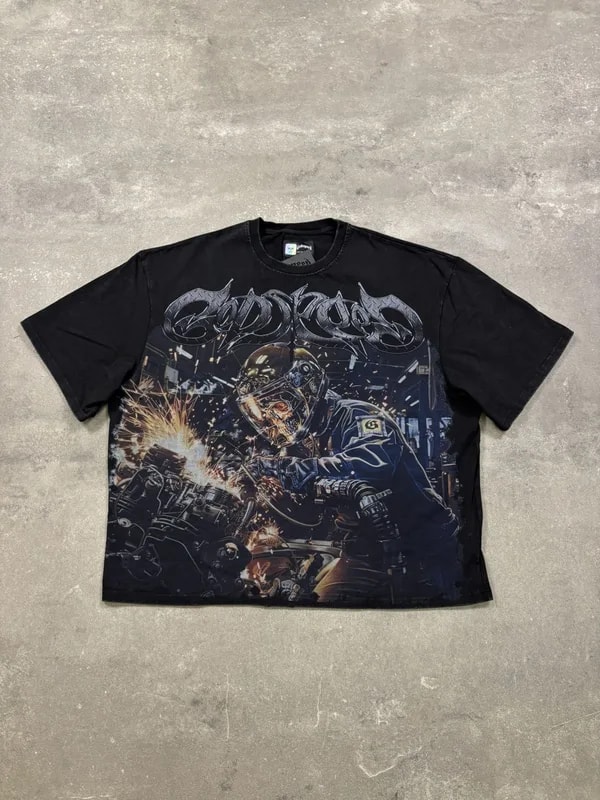 Godspeed Under Construction Thermal Tee, Black — streetwear — resale
