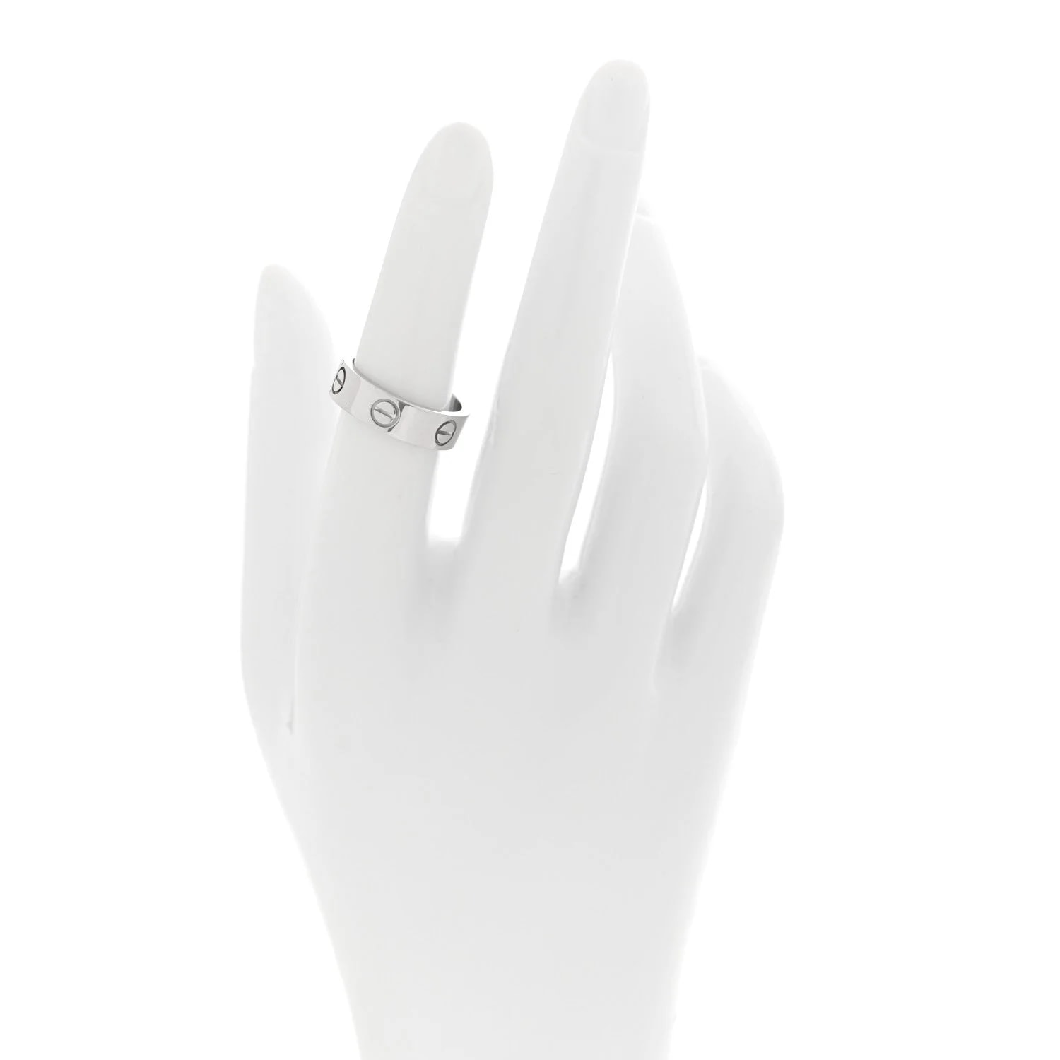 18K White Gold 5.5mm Love 51 5.75 2