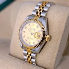 Rolex 69173G Lady-Datejust Two Tone Champagne Diamond Dial 26mm 1988 R-Serial 2