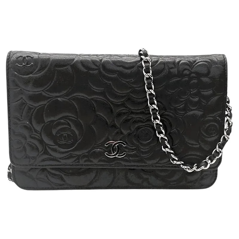 Chanel — Chanel Camellia Embossed Wallet on Chain WOC — Accessory — resale
